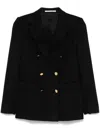 Tagliatore Double-breasted Blazer In Black