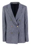 Tagliatore Women's Paris - Linen And Viscose Double-breasted Blazer