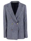 Tagliatore Women's Paris - Linen And Viscose Double-breasted Blazer In Milk