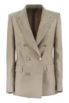 Tagliatore Paris Linen Double Breasted Blazer