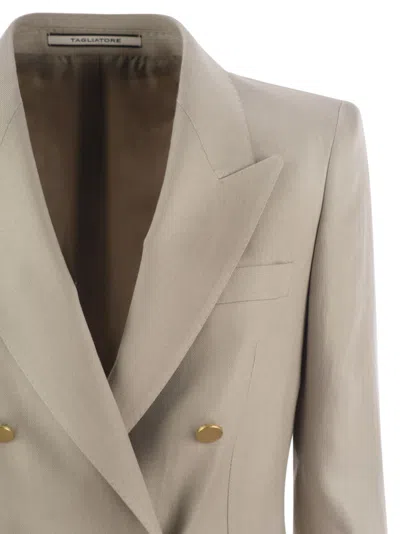 TAGLIATORE PARIS - LINEN DOUBLE-BREASTED BLAZER