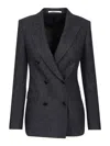 Tagliatore Paris Herringbone Double-breasted Jacket In Purple