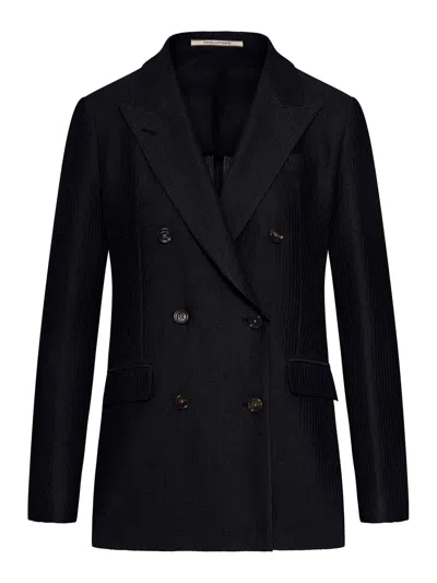 Tagliatore Paris Double-breasted Blazer In Black