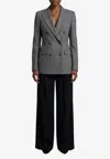 Tagliatore Paris Herringbone-pattern Double-breasted Blazer In Gray