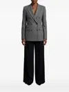 Tagliatore Paris Herringbone-pattern Double-breasted Blazer In Gray