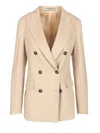 Tagliatore Paris Double-breasted Blazer In Nude