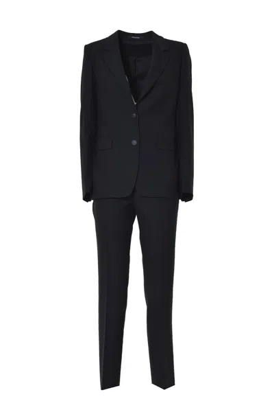 Tagliatore Paris Outfit In Black Virgin Wool Blend
