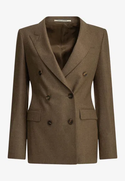 Tagliatore Paris Wool Blazer In Brown