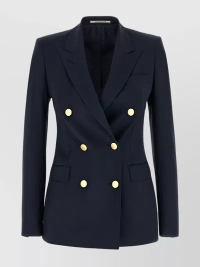 Tagliatore Parisian Blazer Double-breasted Gold Buttons In Navy