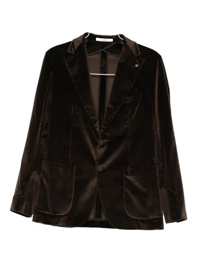 Tagliatore Patch-pocket Blazer In Brown