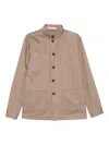 Tagliatore Patch-pocket Button-front Jacket In Brown