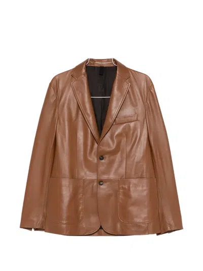 Tagliatore Patch-pocket Jacket In Brown