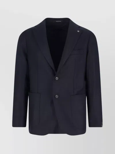 TAGLIATORE PATCH POCKET NOTCH LAPEL SINGLE-BREASTED BLAZER