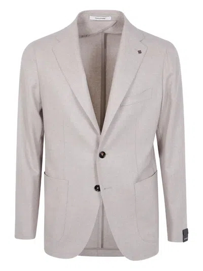 TAGLIATORE PATCH-POCKET SINGLE-BREASTED WOOL JACKET