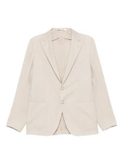 Tagliatore Patch-pocket Two-button Blazer In Neutral