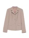 Tagliatore Patch Pocket Wool Blazer In Neutral