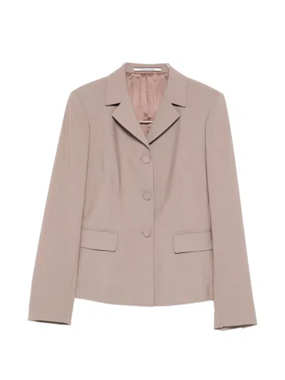 Tagliatore Patch Pocket Wool Blazer In Neutral