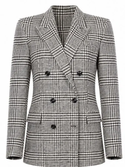 Tagliatore Patterned Cotton Silk Linen Jacket In Gray