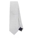 Tagliatore Patterned-jacquard Tie In White
