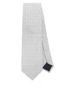 Tagliatore Patterned-jacquard Tie In White