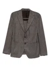 Tagliatore Patterned Single-breasted Jacket In Black