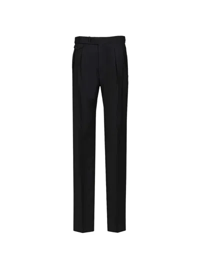 Tagliatore Pavel Pleated Trousers In Animal Print