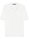 Tagliatore Knitted Polo Shirt In White