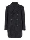 Tagliatore Arden Double-breasted Coat In Grey