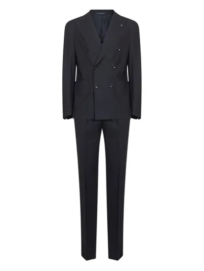 TAGLIATORE PEAK-LAPEL DOUBLE-BREASTED SUIT