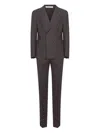 Tagliatore Brown Stretch Wool Vesuvio Double-breasted Suit In Brown