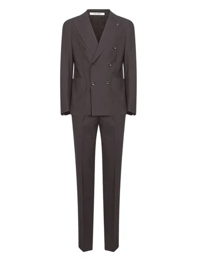 TAGLIATORE PEAK-LAPEL DOUBLE-BREASTED SUIT