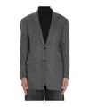 Tagliatore Peak-lapel Jacket In Black