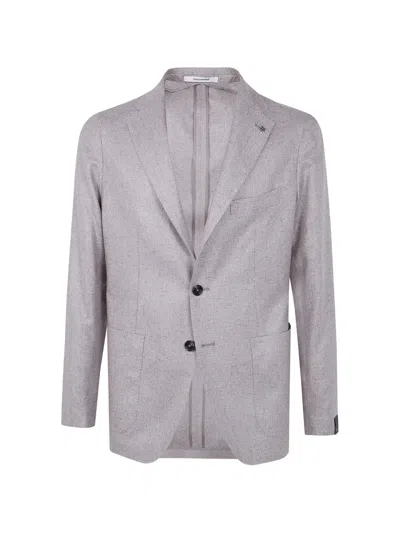 Tagliatore Montecarlo Single Breasted Notch Lapel Jacket In Purple