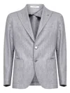 Tagliatore Peak Lapel Two-button Jacket In Gray