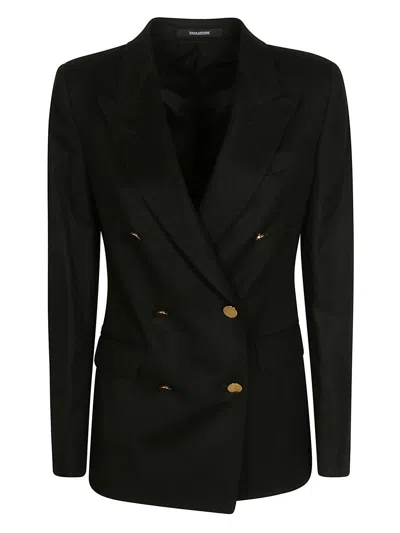 TAGLIATORE PEAK-LAPELS DOUBLE-BREASTED BLAZER