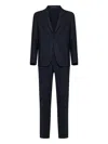 Tagliatore Peak-lapels Drawstring Suit In Blue