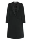 Tagliatore Peak-lapels Felted Coat In Gray