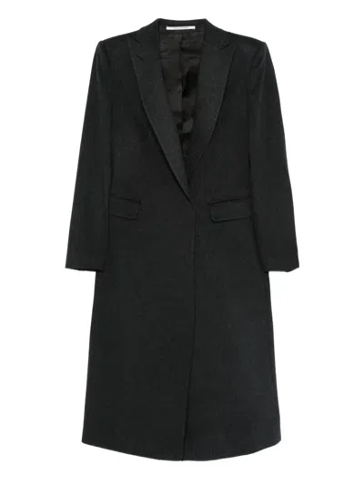 Tagliatore Peak-lapels Felted Coat In Gray