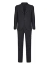 Tagliatore Peak-lapels Patch-pockets Suit In Black