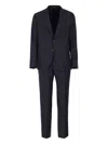 Tagliatore Peak-lapels Pinstripe Suit In Blue