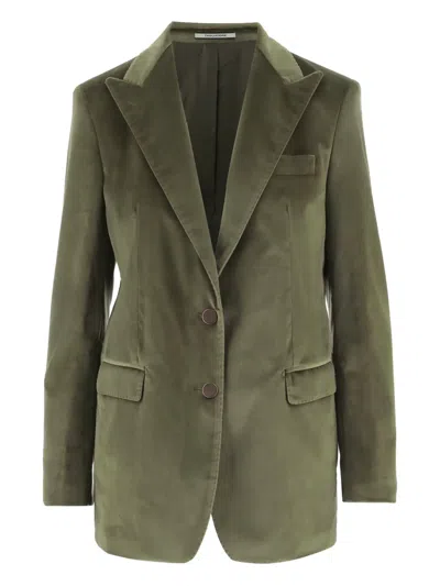 TAGLIATORE PEAK-LAPELS SINGLE-BREASTED BLAZER