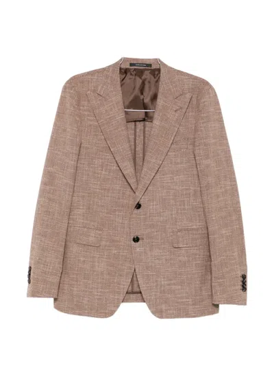 Tagliatore Peak-lapel Blazer In Pink