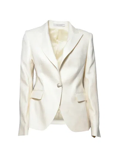 Tagliatore Peak-lapel Single-breasted Blazer In Animal Print