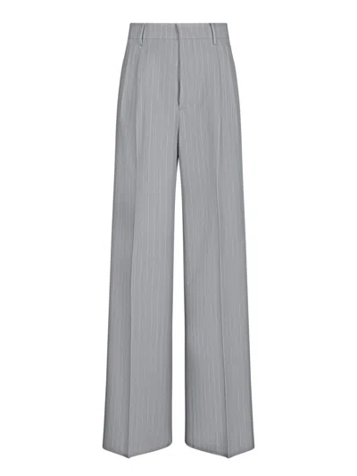 TAGLIATORE PEBONY STRIPED GREY/WHITE TROUSERS