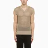 Tagliatore Perforated Dove Grey Cotton Waistcoat