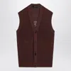 Tagliatore Perforated Cotton Vest Ribbed Hem