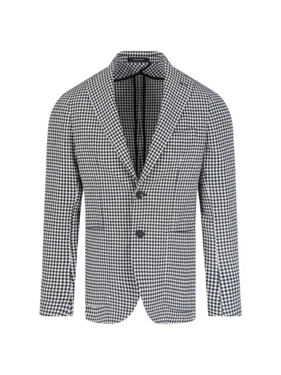 TAGLIATORE PIED DE POULE BLAZER - WHITE/BLACK