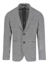 Tagliatore Houndstooth Blazer Long Sleeves In White