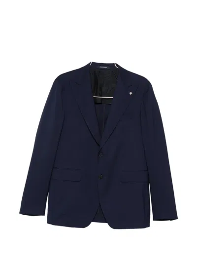Tagliatore Dress With Pin Details In Blue