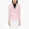 TAGLIATORE TAGLIATORE | PINK LINEN-BLEND DOUBLE-BREASTED JACKET